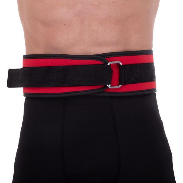 Пояс атлетический текстильный Zelart SB-165472 спинка-10см размер-XS-XXL красный SB-165472 фото