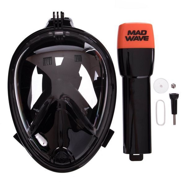 Маска полнолицевая для подводного плавания и снорклинга MadWave FULL-FACE M061907 черный M061907 фото
