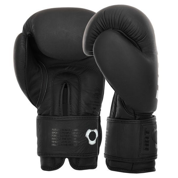Рукавиці боксерські на липучці шкіряні HARD TOUCH BO-4230 10-14унцій кольори в асортименті 10 унції BO-4230 фото