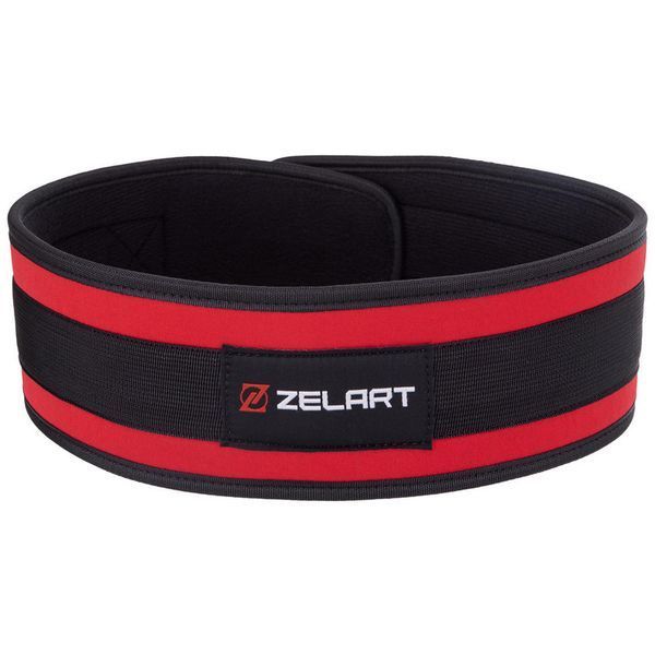 Пояс атлетический текстильный Zelart SB-165472 спинка-10см размер-XS-XXL красный SB-165472 фото