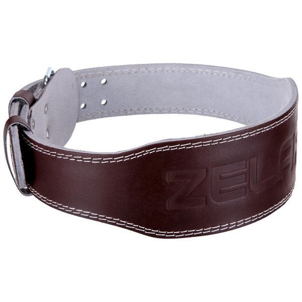 Пояс атлетический кожаный Zelart SB-165076 спинка-10см размер-XS-XXL темно-коричневый SB-165076 фото