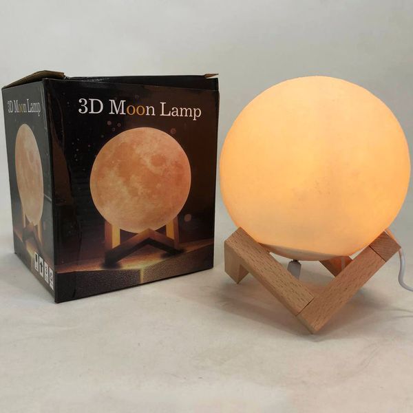 Ночник светящаяся луна Moon Lamp 13 см, Ночник для ребенка на ночь, Ночник для хорошего сна ребенка ws35123 фото