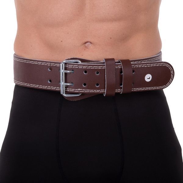 Пояс атлетический кожаный Zelart SB-165076 спинка-10см размер-XS-XXL темно-коричневый SB-165076 фото