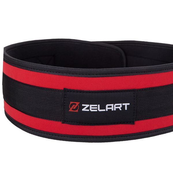 Пояс атлетический текстильный Zelart SB-165472 спинка-10см размер-XS-XXL красный SB-165472 фото