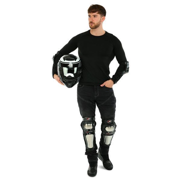 Комплект мотозащиты наколенники и налокотники SP-Sport MAD RACING HG-01 черный HG-01 фото