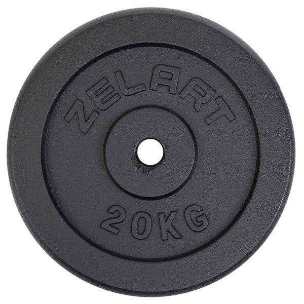Блины диски стальные Zelart TA-7785-20 30мм 20кг черный TA-7785-20 фото