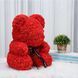 Лучший подарок: мишка из искусственных 3D роз 25 см. Цвет: красный ws75291 фото 3