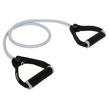 Эспандер трубчатый для фитнеса с ручками 40LB LiveUp LP8405-XH 120см нагрузка 18кг серый LP8405-XH фото