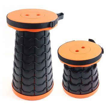 Раскладной стул, складной табурет Retractable Stool. Цвет: оранжевый ws27264 фото