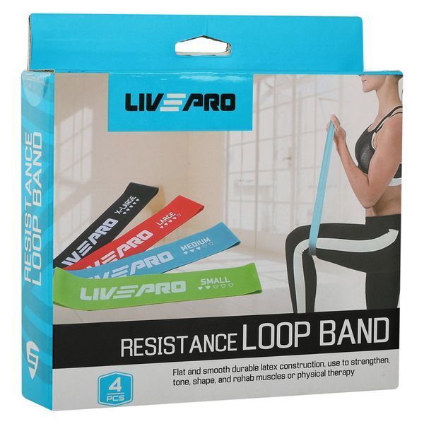 Набір резинок для вправ стрічки опору LOOP BANDS LiveUp LP8412 4шт кольори в асортименті LP8412 фото