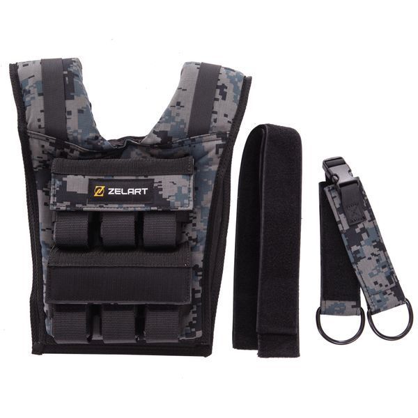 Жилет обважнювач з регульованою вагою Zelart WEIGTH VEST TA-7817-12 вага-1-12кг камуфляж TA-7817-12 фото