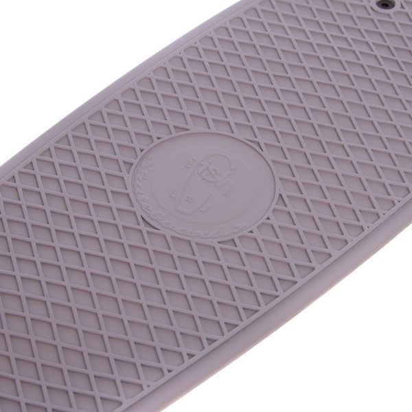Пенни борд Penny Board круизер пластиковый RUBBER 22' RUBBER SOFT FISH SK-410-1 серый-белый SK-410-1 фото