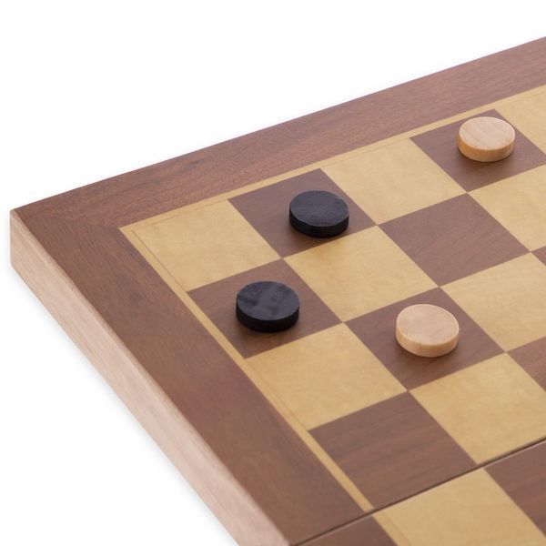 Шахматы шашки нарды 3 в 1 набор настольных игр деревянные SP-Sport W3517 размер 35см x 35см W3517 фото