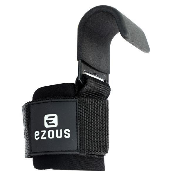 Крюки для подтягивания и тяги на запястья WEIGHTLIFTING HOOK EZOUS B-13 2шт черный B-13 фото