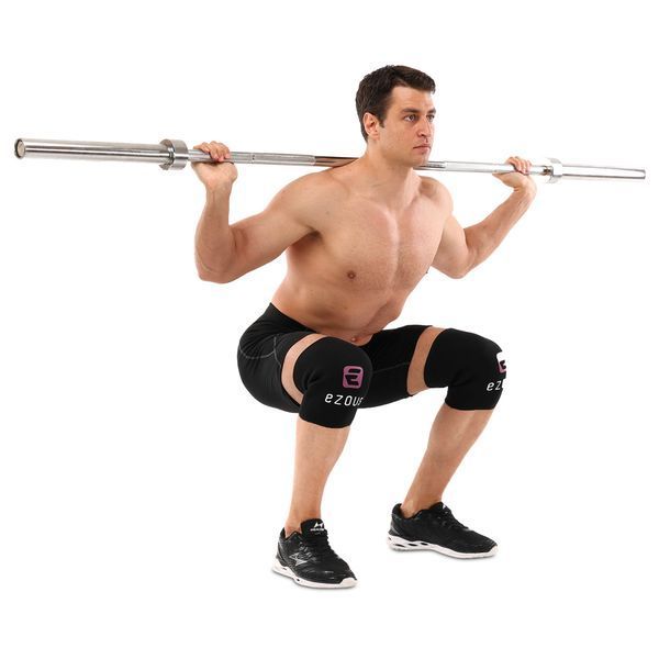 Наколенники для приседа и пауэрлфтинга 2штуки SQUAT KNEECAP EZOUS A-01 S-XL черный XL A-01 фото