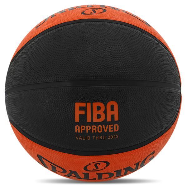 Мяч баскетбольный резиновый SPALDING 84621Z VARSITY FIBA TF 150 размер 6 оранжевый-черный 84621Z фото