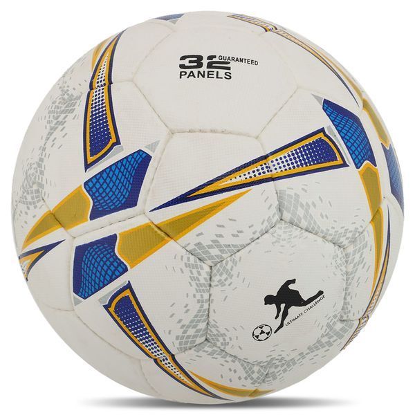 М'яч футбольний SOCCERMAX FB-9492 №5 PU білий-синій-золотий FB-9492 фото
