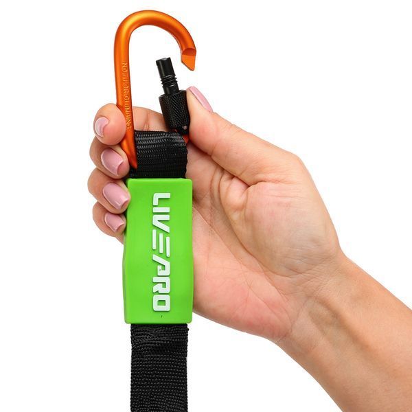 Эспандер трубчатый с карабином в защитном рукаве RESISTANCE TUBE LiveUp LP8401-M нагрузка средняя LP8401-M фото