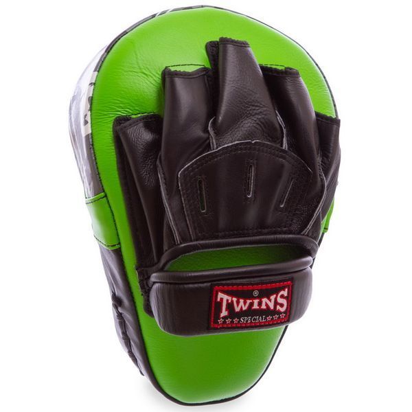 Лапа боксерская изогнутая тренировочная кожа TWINS PML10 18x27x4,5см 1штука цвета в ассортименте PML10 фото