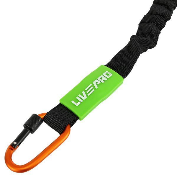 Эспандер трубчатый с карабином в защитном рукаве RESISTANCE TUBE LiveUp LP8401-M нагрузка средняя LP8401-M фото