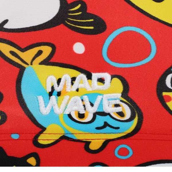 Шапочка для плавания текстильная юниорская MadWave CATFISH M052002 красный M052002 фото