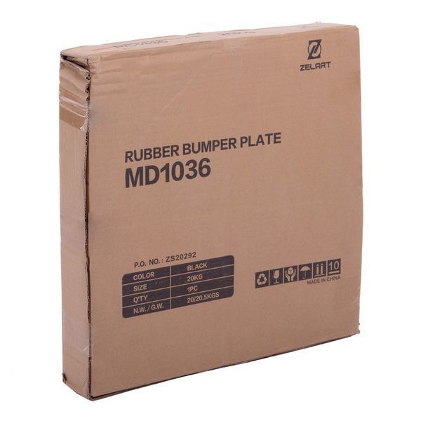 Бамперні диски гумові Bumper Plates MDbuddy TA-2676-20 51мм 20кг чорний TA-2676-20 фото