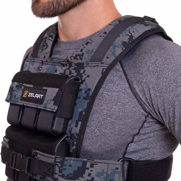 Жилет обважнювач з регульованою вагою Zelart WEIGTH VEST TA-7817-12 вага-1-12кг камуфляж TA-7817-12 фото
