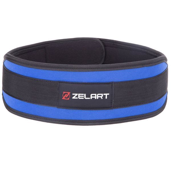 Пояс атлетический текстильный Zelart SB-165521 спинка-10см размер-XS-XXL синий SB-165521 фото