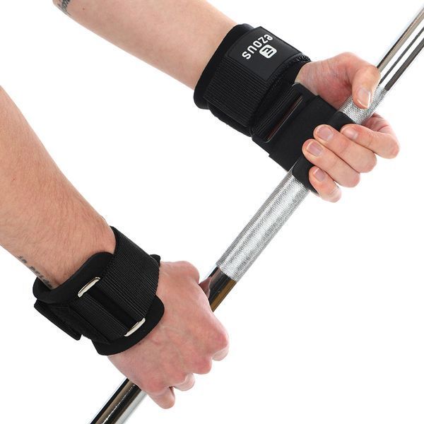 Крюки для подтягивания и тяги на запястья WEIGHTLIFTING HOOK EZOUS B-13 2шт черный B-13 фото