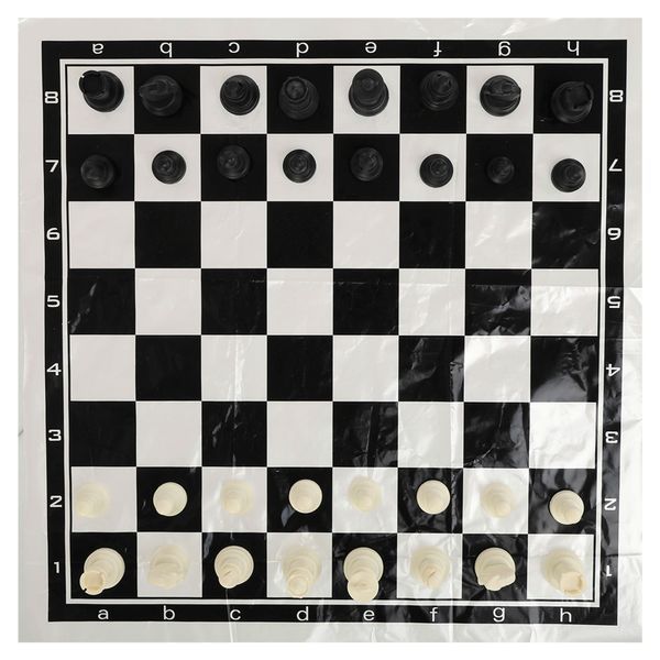 Шахматы настольная игра пластиковые с виниловым игровым полем SP-Sport IG-3105C размер пешки 2,6 см IG-3105C фото
