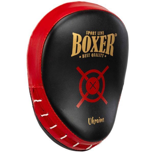Лапа боксерська вигнута тренувальна Кожвініл BOXER Элит 2013-01 23х19х4,5см 2штуки р. Універсальний розмір рукавички 2013-01 фото