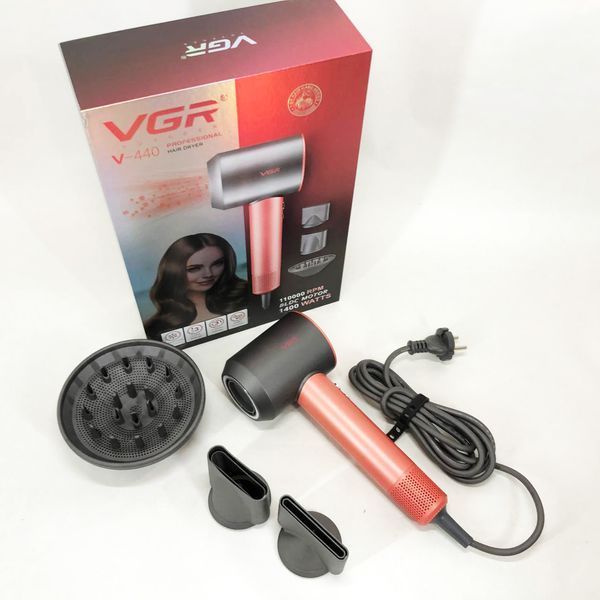 Фен професійний VGR V-440. Колір: оранжевий ws92812-1 фото