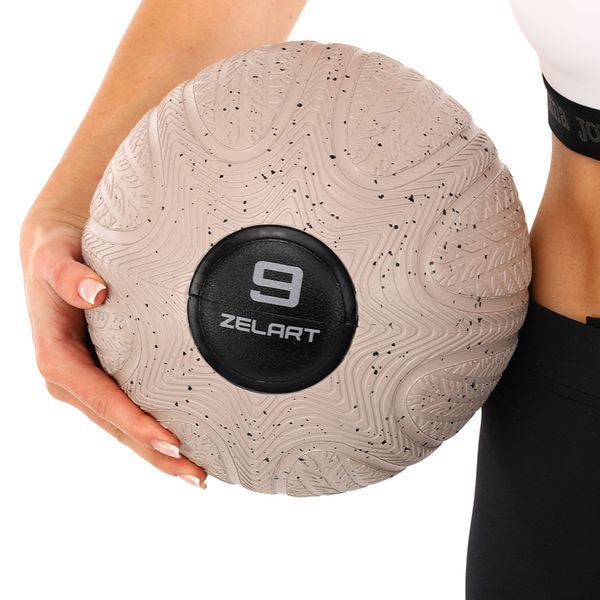 Слэмбол мяч набивной для кроссфита и фитнеса Slam Ball Zelart FI-4905-9 9кг серый FI-4905-9 фото