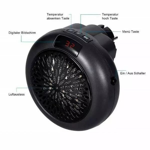 Обогреватель Wonder Heater 900 Вт, тепловентилятор для дома, обогреватель дуйчик, тепловентилятор дуйка ws57844 фото