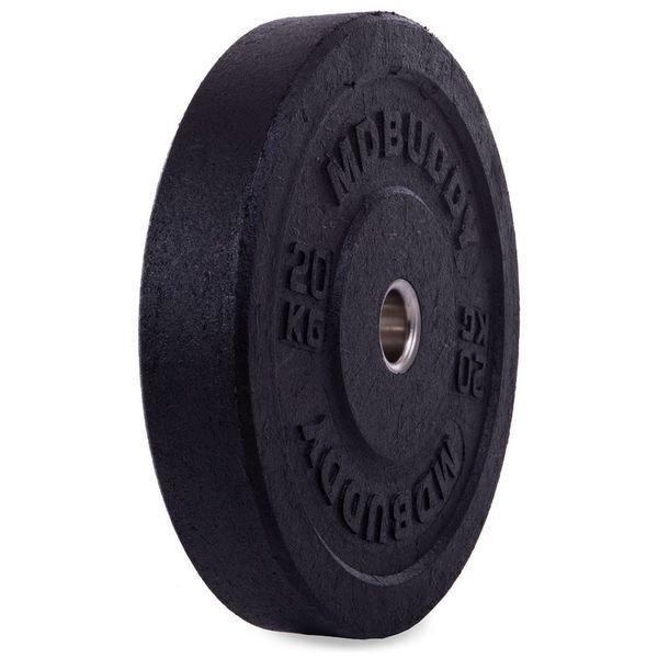 Бамперні диски гумові Bumper Plates MDbuddy TA-2676-20 51мм 20кг чорний TA-2676-20 фото