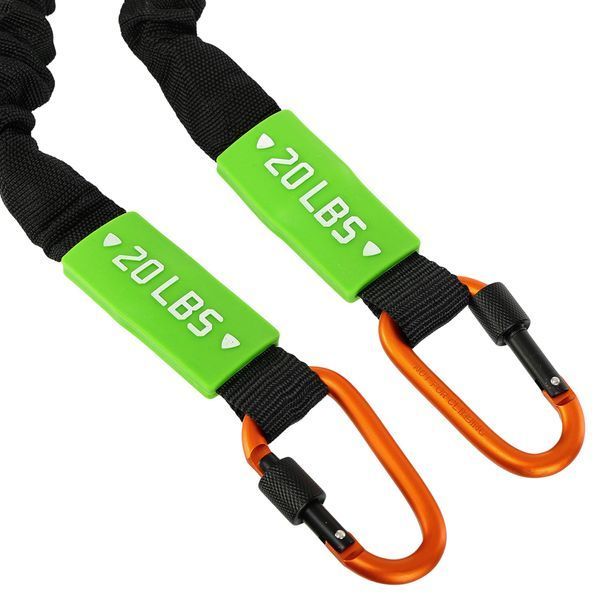 Эспандер трубчатый с карабином в защитном рукаве RESISTANCE TUBE LiveUp LP8401-M нагрузка средняя LP8401-M фото