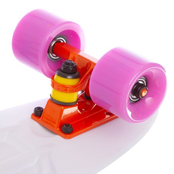 Пенни борд Penny Board круизер пластиковый RUBBER 22' RUBBER SOFT FISH SK-410-1 серый-белый SK-410-1 фото