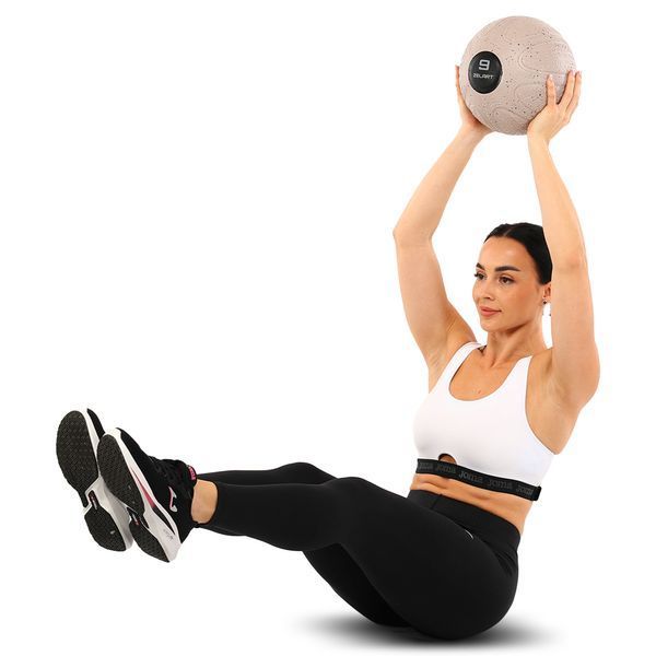 Слэмбол мяч набивной для кроссфита и фитнеса Slam Ball Zelart FI-4905-9 9кг серый FI-4905-9 фото