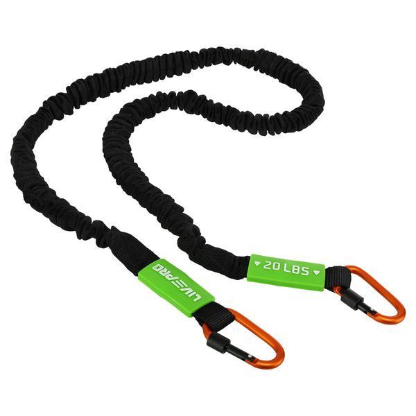 Эспандер трубчатый с карабином в защитном рукаве RESISTANCE TUBE LiveUp LP8401-M нагрузка средняя LP8401-M фото