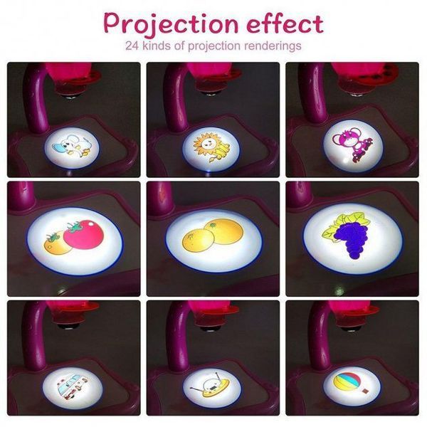 Детский стол проектор для рисования с подсветкой Projector Painting. Цвет: розовый ws89895 фото
