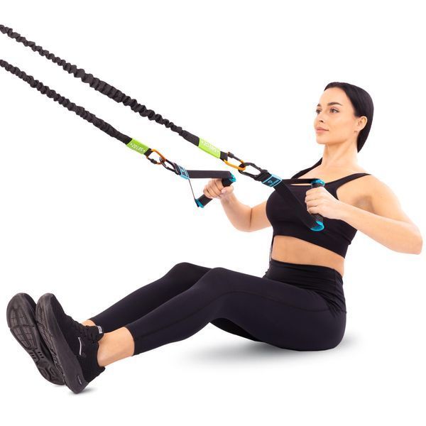 Эспандер трубчатый с карабином в защитном рукаве RESISTANCE TUBE LiveUp LP8401-M нагрузка средняя LP8401-M фото