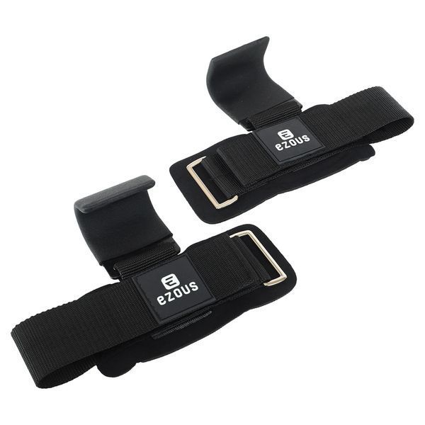 Крюки для подтягивания и тяги на запястья WEIGHTLIFTING HOOK EZOUS B-13 2шт черный B-13 фото