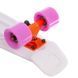 Пенни борд Penny Board круизер пластиковый RUBBER 22' RUBBER SOFT FISH SK-410-1 серый-белый SK-410-1 фото 5