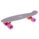 Пенни борд Penny Board круизер пластиковый RUBBER 22' RUBBER SOFT FISH SK-410-1 серый-белый SK-410-1 фото 2