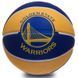 Мяч баскетбольный резиновый SPALDING NBA Team WARRIORS 83304Z размер 7 синий-желтый 83304Z фото 2