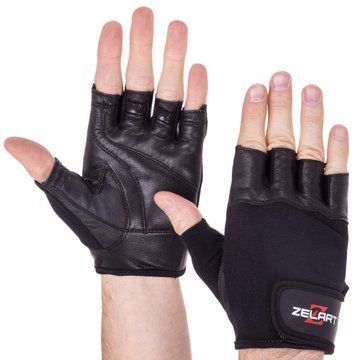 Перчатки для фитнеса и тренировок Zelart SB-161600 S-XXL черный S SB-161600 фото