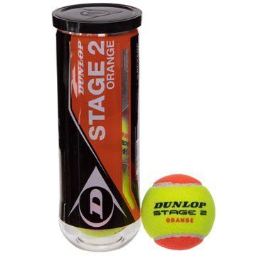 Мячи для большого тенниса DUNLOP STAGE 2 ORANGE DL601339 3шт салатовый-оранжевый DL601339 фото