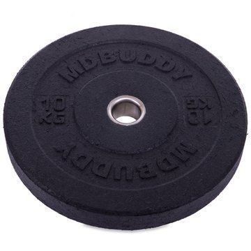 Бамперные диски резиновые Bumper Plates MDbuddy TA-2676-10 51мм 10кг черный TA-2676-10 фото