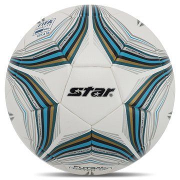 Мяч футзальный STAR MATCH UP FIFA FB514FTB №4 белый-голубой FB514FTB фото