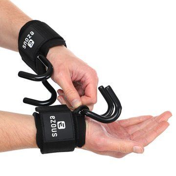 Крюки для подтягивания и тяги на запястья LIFTING HOOK EZOUS B-12 2шт черный B-12 фото